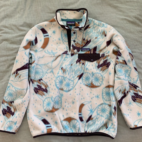 Patagonia Synchilla Fleece In Owl Print 